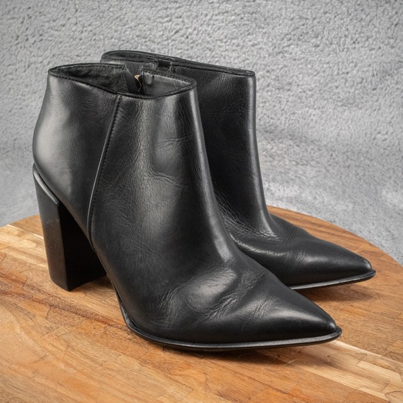Andrea Carrano Shoes - Ladies Brazilian Carrano Ankle‎ Boot Size 8 Black Bootie Shoes